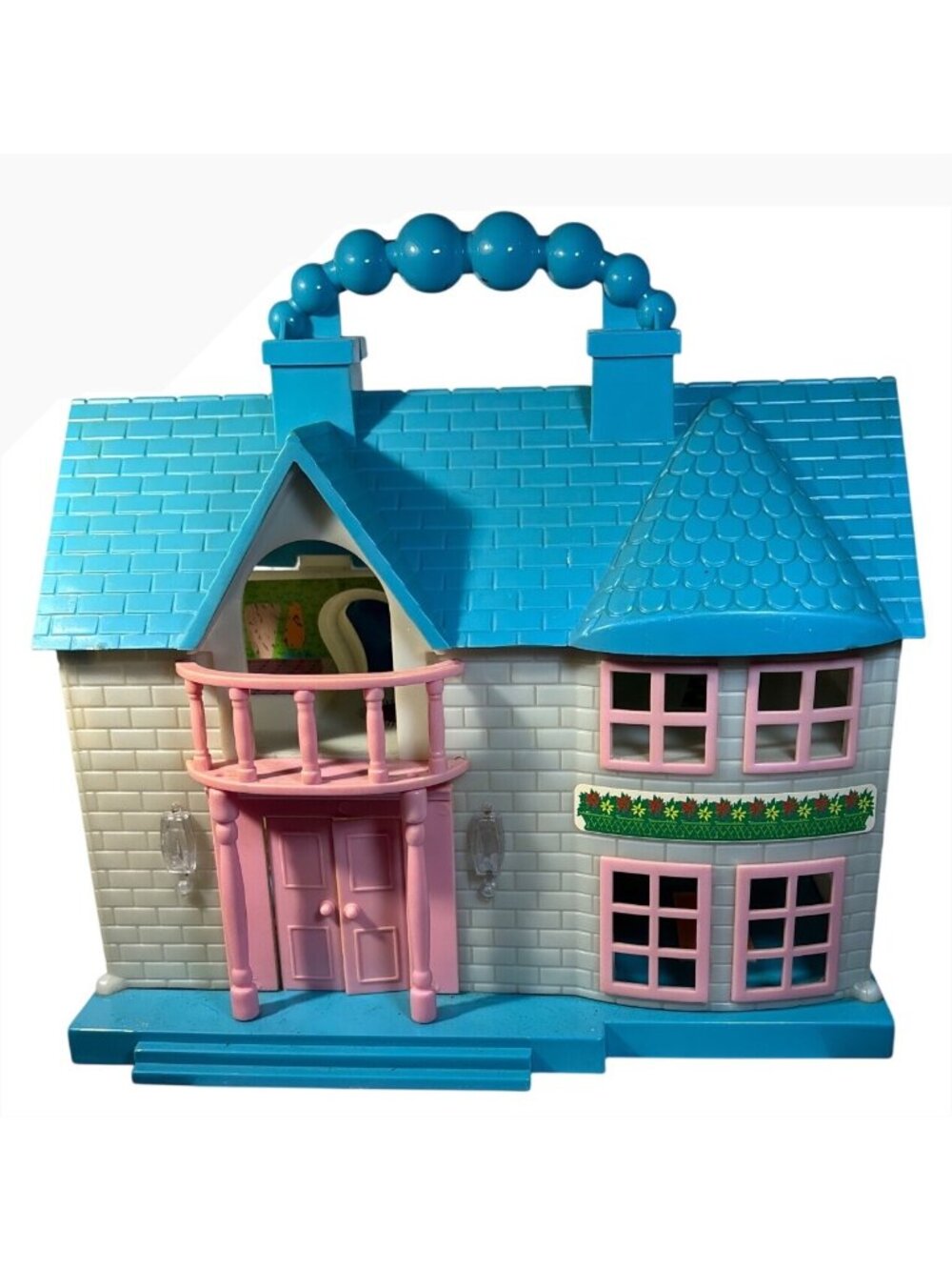 Blue Box Tiny Dreams Carry Along Doll House Swimming Pool Fits Polly Pockets